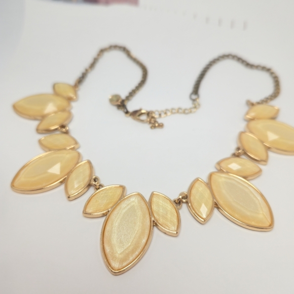 Charming Charlie Gold Necklace with Cream Petals - Picture 2 of 11